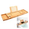 Bathtub Serving Tray Bamboo Bath Bridge Useful Storage Rack Shelf Telescopic Tablet Holder For Bathroom Home Bathtub Rack