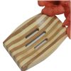 Quality Life Handmade Natural Wood Soap Dish/Stripe Soap Holder