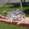 1pc Crystal Turtle Figurine, Miniature Tortoise Statue, Chinese Lucky Feng Shui Ornament For Home Office Desk Decoration Accessories Wedding, Home Dec