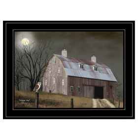 "Midnight Moon" by Billy Jacobs, Ready to Hang Framed Print, Black Frame