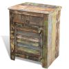 End Table with 1 Drawer 1 Door Reclaimed Wood