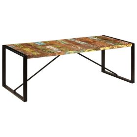 Dining Table 86.6"x39.4"x29.5" Solid Reclaimed Wood