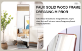 The 4th generation floor standing full-length mirror. wall mirror, bathroom makeup mirror, bedroom foyer, clothing store, wall mounted. 60 "* 16.5"