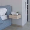 Wesley Light Gray Wall-Mounted Floating Nightstand