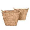 Square Tapered Water Hyacinth Basket, Set of 2