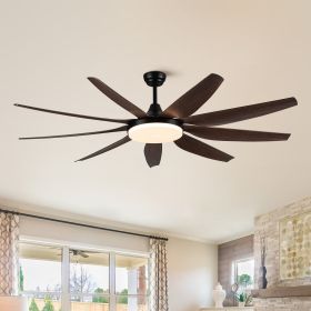 YUHAO 71 in.Outdoor/Indoor Modern Farmhouse Ceiling Fan with Remote Control and Windmill DC Motor Integrated LED