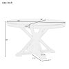 TREXM Retro Functional Extendable Dining Table with a 12" Leaf for Dining Room and Living Room (Espresso)