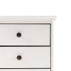 Classic 3-Drawer Solid Wood Nightstand - White