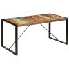 Dining Table 63"x31.5"x29.5" Solid Reclaimed Wood