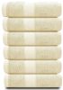 Luxury Hand Towels Turkish Cotton for Hotel Spa Bathroom Towel 16x30 inch 6 Pack Beige Color