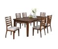 Contemporary Style 1pc Dining Table w 6 Drawers Rectangle Table Cherry Brown Finish Kitchen Dining Room