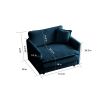 3 Piece Sofa Set with Arm Pillows and Toss Pillows , Sofa Set Include 2- Piece of Arm Chair and One 2-seat Sofa, Space Saving Casual Sofa Set for Livi