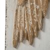 Set of 2 Feather Wing Wall Panels with Distressed White Finish, Rectangle Hanging Wall Art, 42" x 15.5"