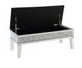 ACME Noralie BENCH W/STORAGE Mirrored & Faux Diamonds AC00535