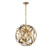 Verite 19 Inch Matte Gold With 1 Light Chandelier