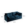 3 Piece Sofa Set with Arm Pillows and Toss Pillows , Sofa Set Include 2- Piece of Arm Chair and One 2-seat Sofa, Space Saving Casual Sofa Set for Livi