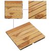 Decking Tiles 30 pcs 11.8"x11.8" Solid Wood Teak Vertical Pattern