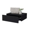 Wesley Black Wall-Mounted Floating Nightstand