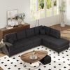 U_Style 109.2''L-shaped Modular Sectional Sofa with Removable Back Cushions and 2 Pillows, Suitable for Living rooms, Offices, and Apartments