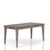 Rustic Gray Dining Table Two Storage Drawers and Leaf