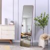 The 4th generation floor standing full-length mirror. wall mirror, bathroom makeup mirror, bedroom foyer, clothing store, wall mounted. 60 "* 16.5"