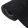 Washable Rug Soft Fluffy Short Pile 63"x90.6" Anti Slip Black