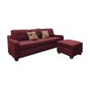 Cleavon II Sectional Sofa & 2 Pillows in Red Linen YJ