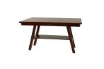 Dining Table Rectangle Dining Table w Shelve 1pc Counter Height Table Only Rubber wood Dark Walnut Finish Dining Room Furniture