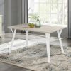 Alwynn White and Natural Wood 5-piece Dining Set, Dining Table with 4 Stylish Chairs