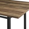 Modern Industrial Metal and Wood 10015-Inch Rectangle Dining Table ‚Äì Rustic Oak