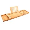 Bathtub Serving Tray Bamboo Bath Bridge Useful Storage Rack Shelf Telescopic Tablet Holder For Bathroom Home Bathtub Rack