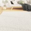 Washable Rug Soft Shaggy Cream 63"x90.6" Anti Slip