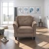 Fashionable living room sofa for 3 people, Brown velvet fabric