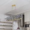 Modern Champagne Gold Oval Crystal ceiling chandelier Luxury Home Decor Light Fixture