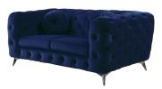 Atronia Loveseat; Blue Fabric YJ