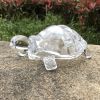 1pc Crystal Turtle Figurine, Miniature Tortoise Statue, Chinese Lucky Feng Shui Ornament For Home Office Desk Decoration Accessories Wedding, Home Dec