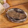 Modern Brown Resin Soap Dish Bathroom Jewelry Plate Holder