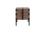 Antique Reclaimed Wood Gray Trunk Table And Side Table S/3 with Large Storage Dress Up Your Liviing Room