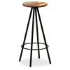 Bar Stools 2 pcs Solid Reclaimed Wood