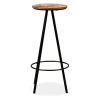 Bar Stools 2 pcs Solid Reclaimed Wood