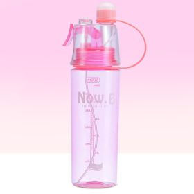 Portable Outdoor Sports Mist Spray Cup (Option: Pink-400ml)