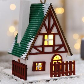 Creative Christmas Tree Blind Box Desktop Ornaments Wooden House Family Pendant (style: 04)