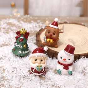 Creative Christmas Tree Blind Box Desktop Ornaments Wooden House Family Pendant (style: 20)