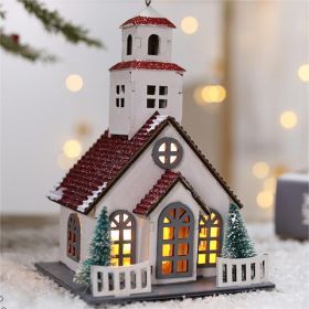 Creative Christmas Tree Blind Box Desktop Ornaments Wooden House Family Pendant (style: 06)