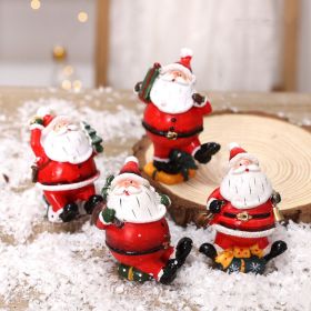 Creative Christmas Tree Blind Box Desktop Ornaments Wooden House Family Pendant (style: 21)