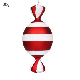 2 Pacs Christmas Ornament Pvc Painted Sequin Candy Pendant 16Cm Christmas Tree Decoration Party Pendant (size: 07)