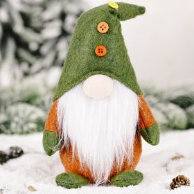 Christmas Faceless Old Man Elf Doll European And American Green Style Decorative Ornaments (Color: Green)