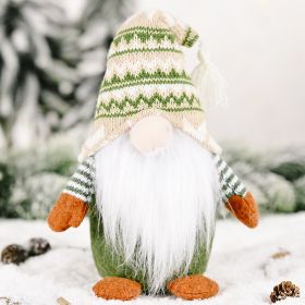 Christmas Faceless Old Man Elf Doll European And American Green Style Decorative Ornaments (Color: stripe)