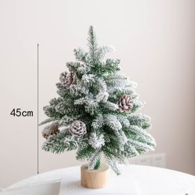 Christmas Tree Table Top Ornaments Flocking Snow Spray High-Grade Christmas Tree 45/60Cm (style: 2, size: 45)