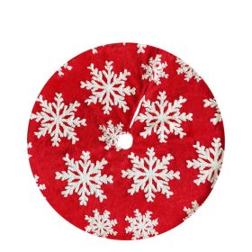 Christmas Tree Skirt, Jacquard Cashmere Snow Flake Xmas Holiday Decoration Ornament (Color: Red 2, size: 120cm)